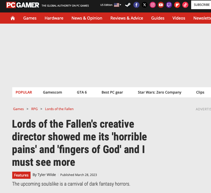 PC Gamer interview coverage