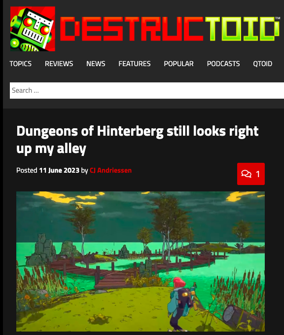 Destructoid game review coverage